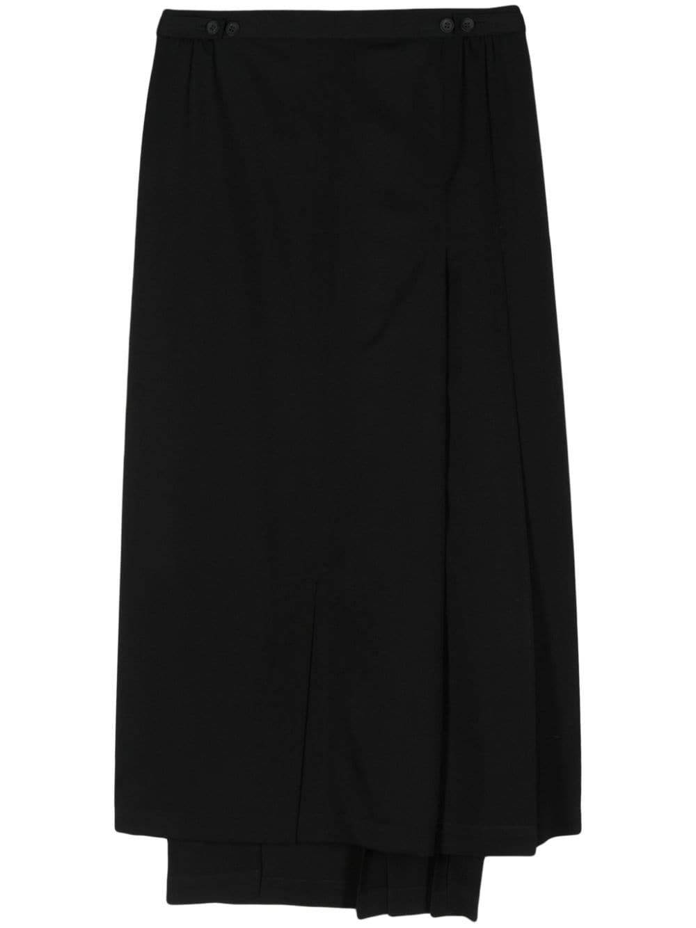 asymmetric wool skirt - 1