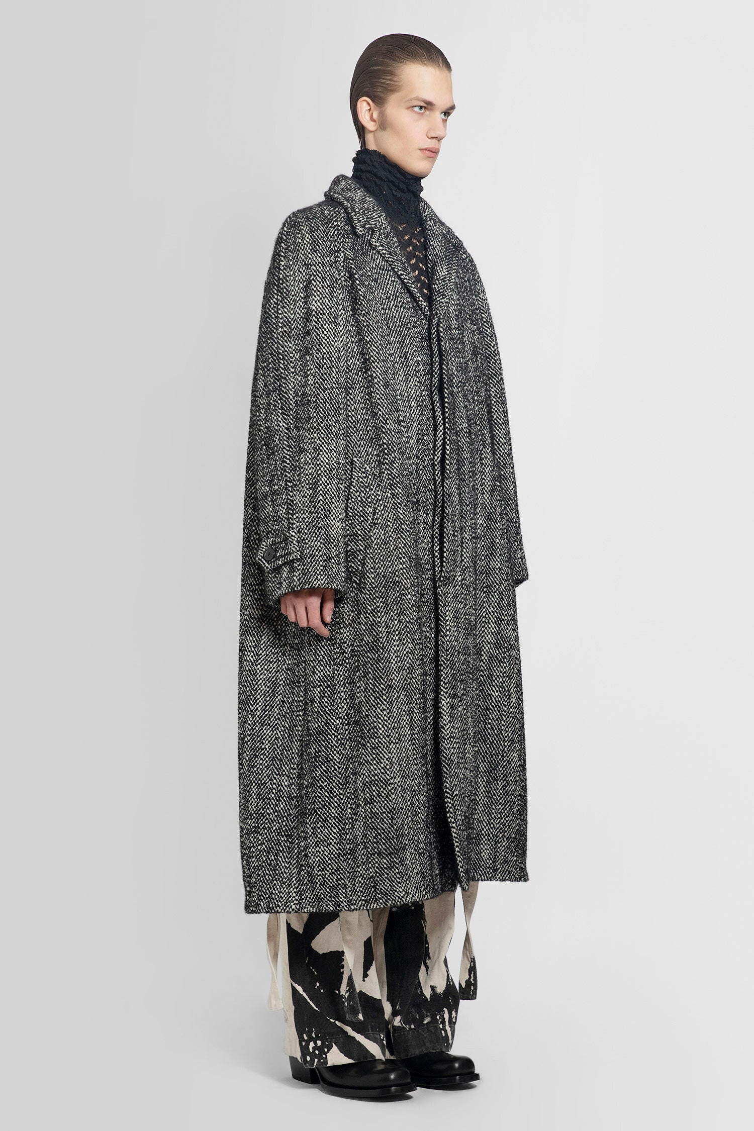 DRIES VAN NOTEN MAN GREY COATS - 3