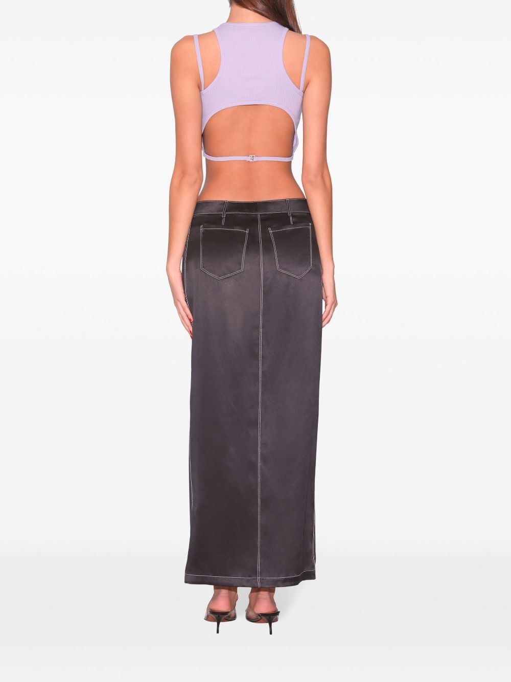 silk maxi skirt - 4