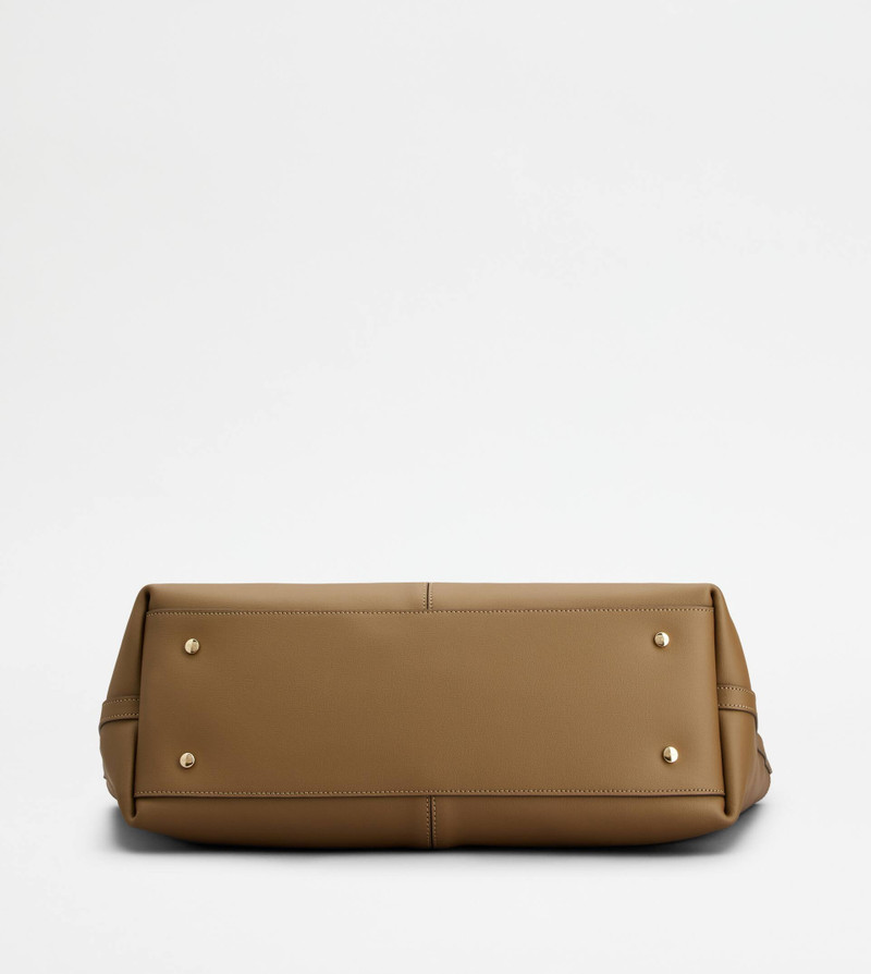 SHOPPING BAG IN LEATHER MEDIUM - BROWN 3