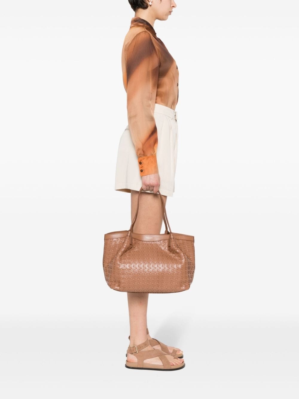 small Secret Mosaico leather tote bag - 3
