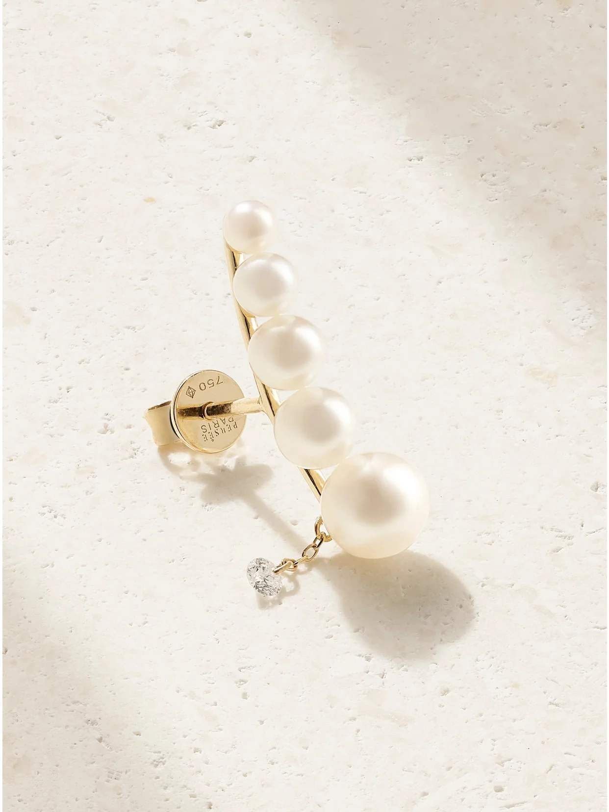 Aphrodite 18-karat Gold, Pearl And Diamond Single Earring - 1