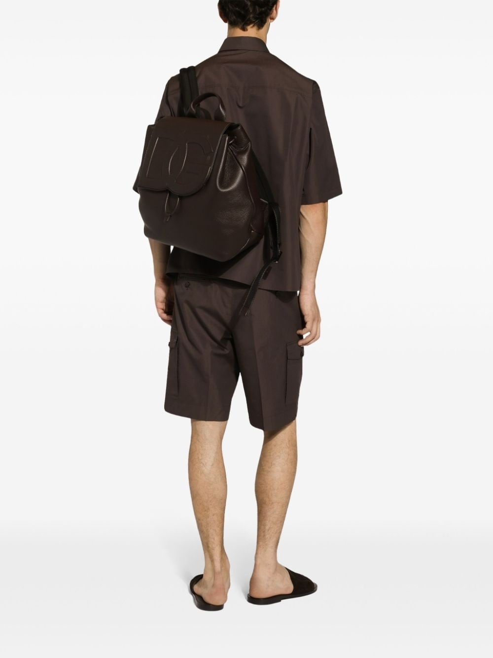 straight-leg cotton cargo shorts - 4
