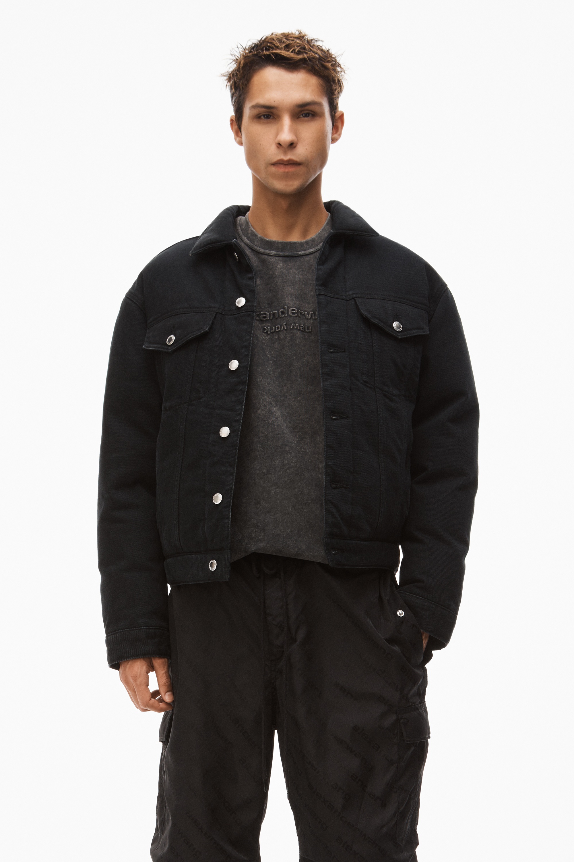 CARGO PANT IN JACQUARD NYLON - 4