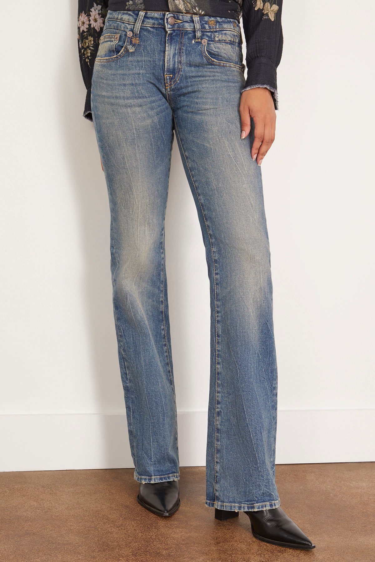 Boy Flare Jean in Kelly Stretch - 3