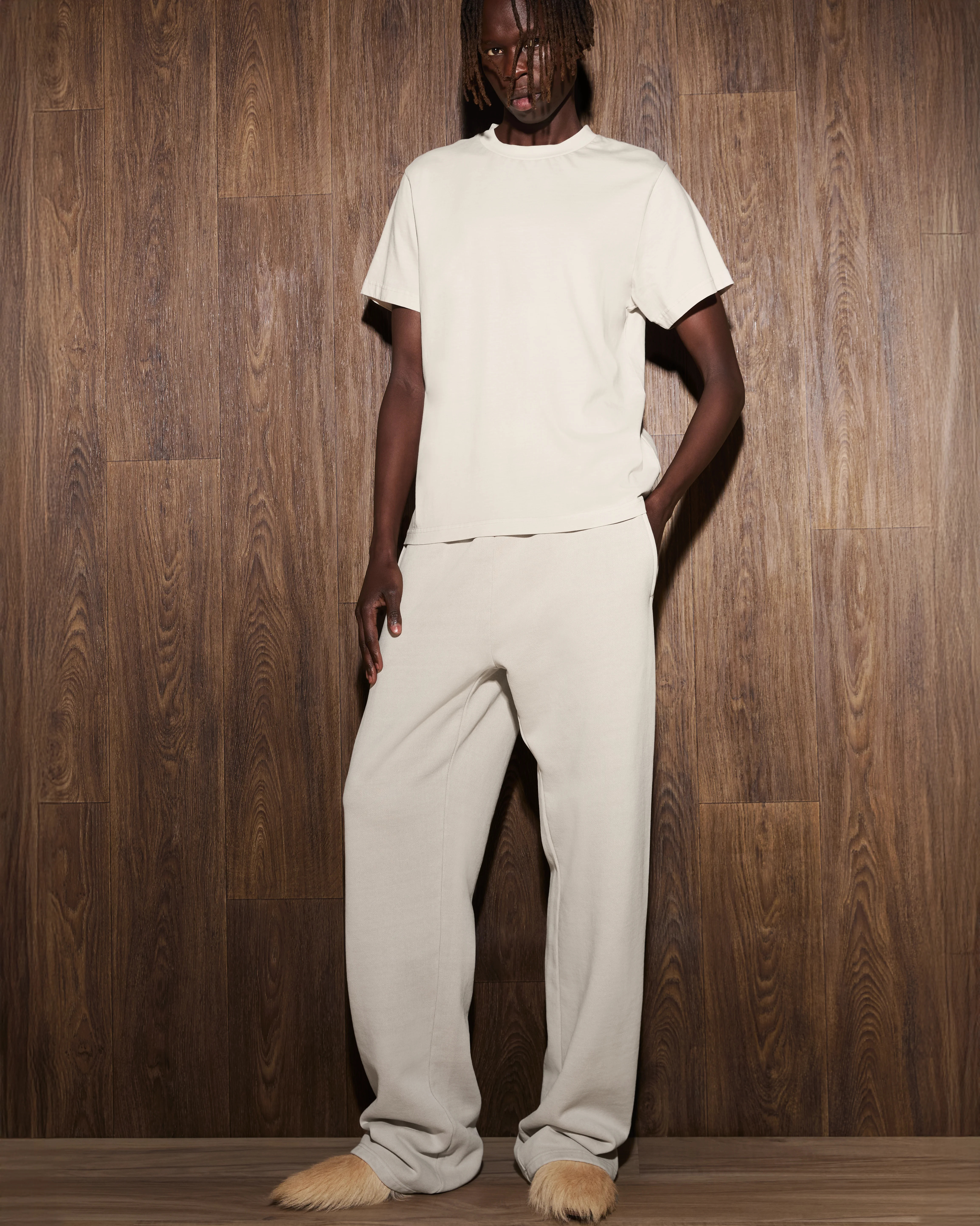 STRAIGHT LEG SWEATPANT OFF WHITE - 3