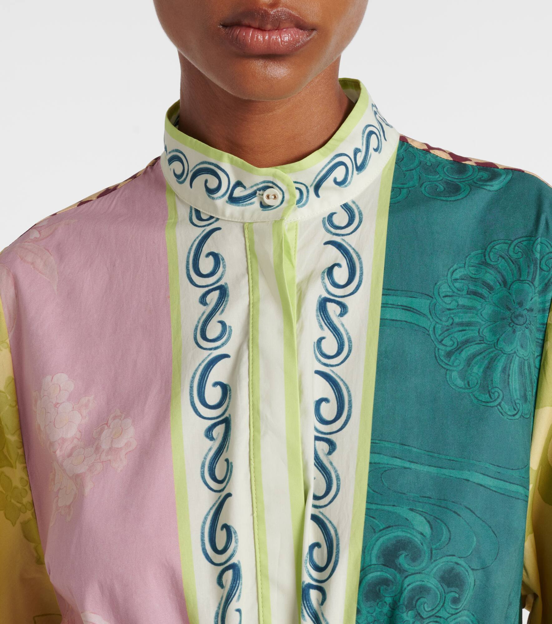 Rochester printed cotton shirt dress - 4