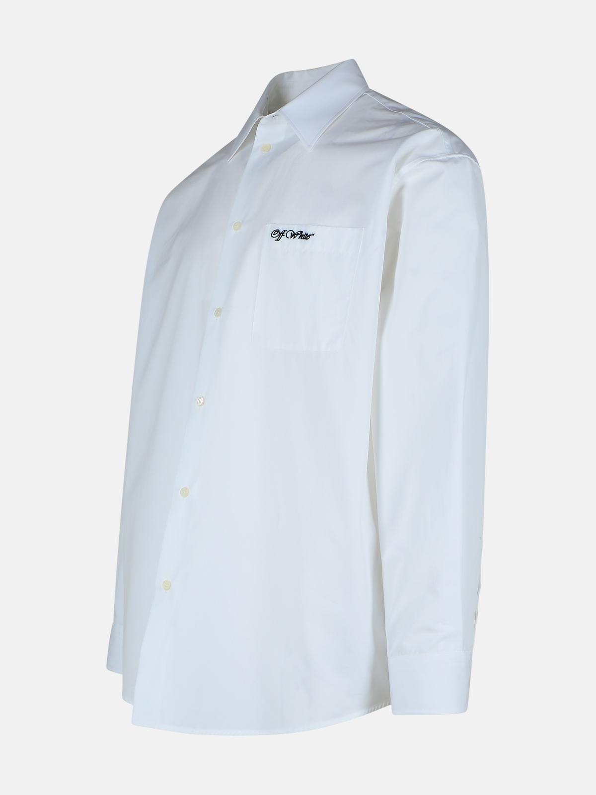 'COLLEGE' WHITE COTTON SHIRT - 2