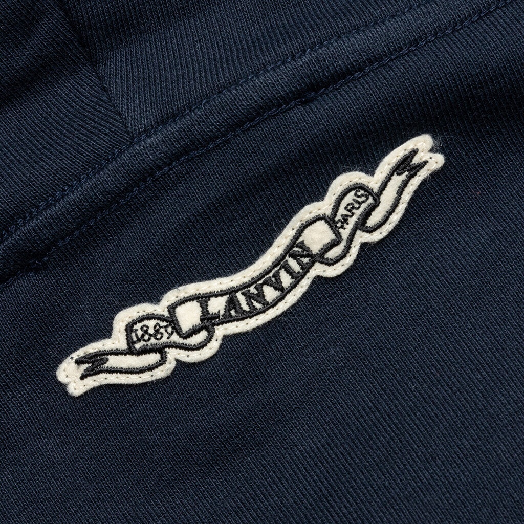 LANVIN PRINTED HOODIE - MIDNIGHT BLUE - 4