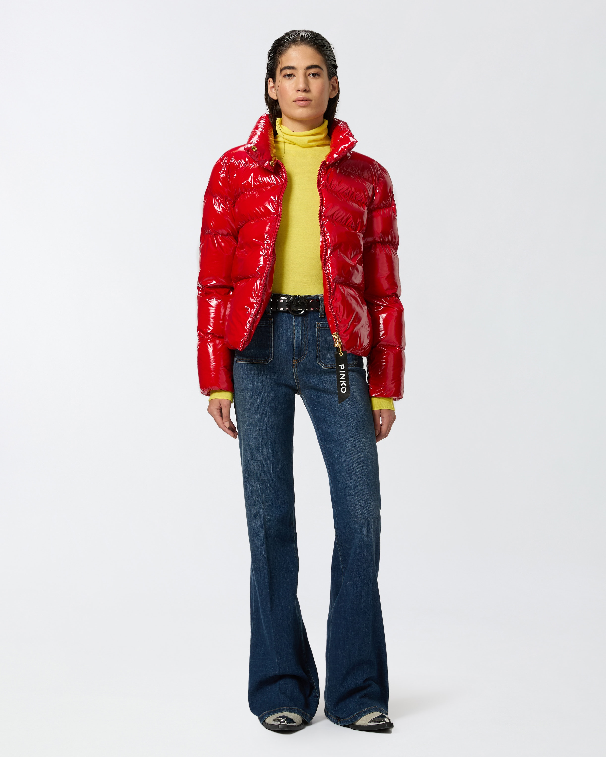 PADDED CRYSTAL NYLON PEA JACKET - 3