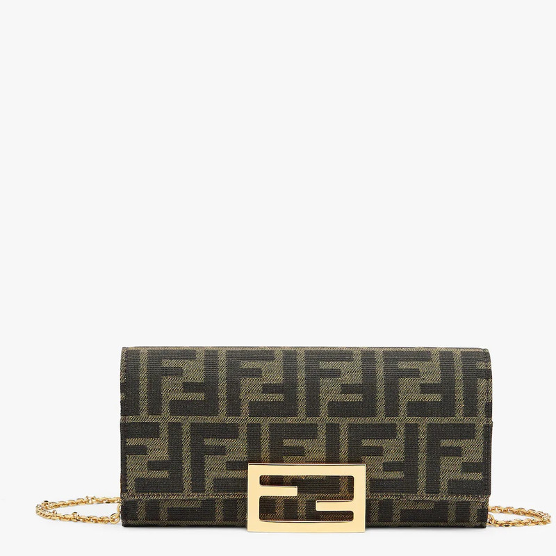 Brown fabric wallet - 1