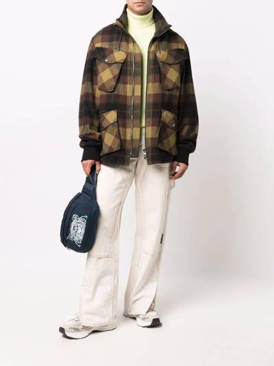 KENZO plaid-check print jacket outlook