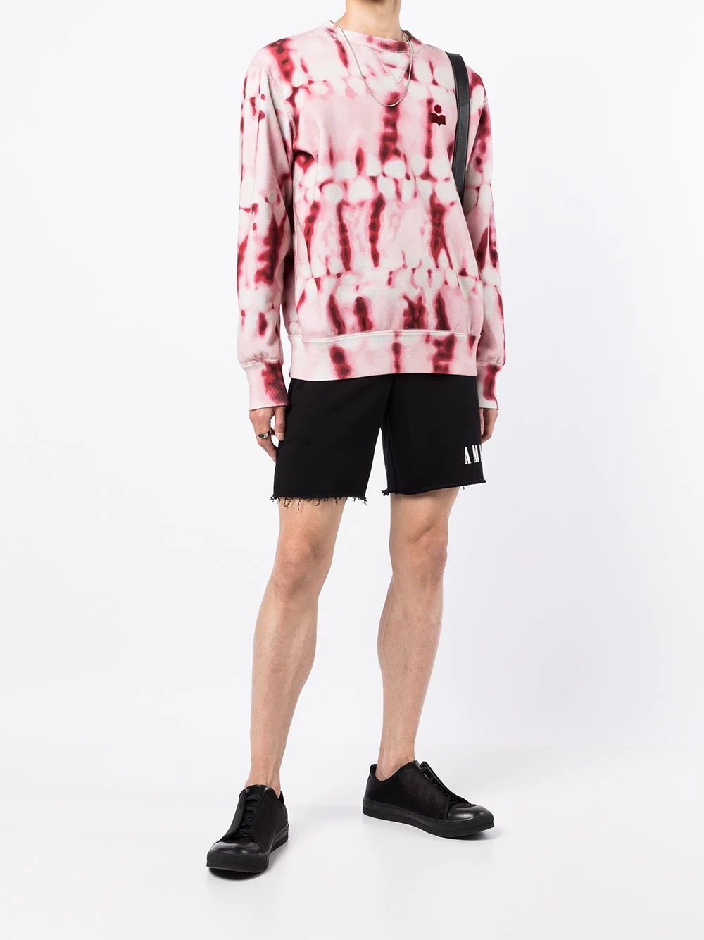 core logo-print frayed shorts - 2