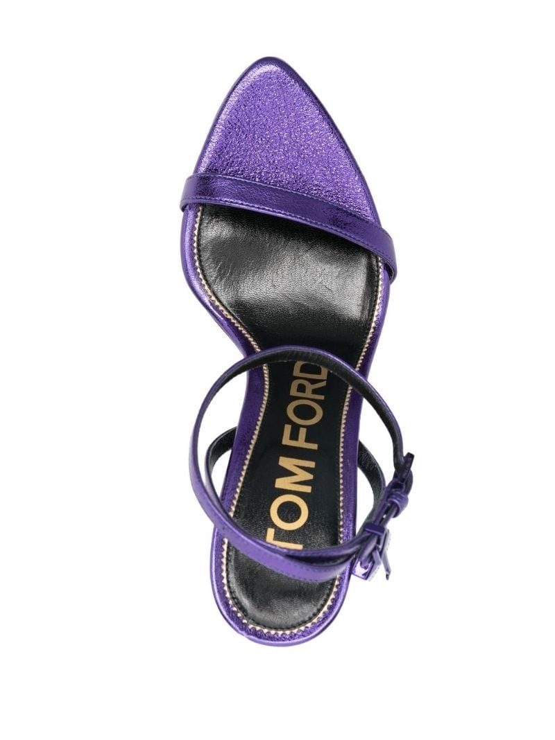 pointed-toe leather 120mm sandals - 4