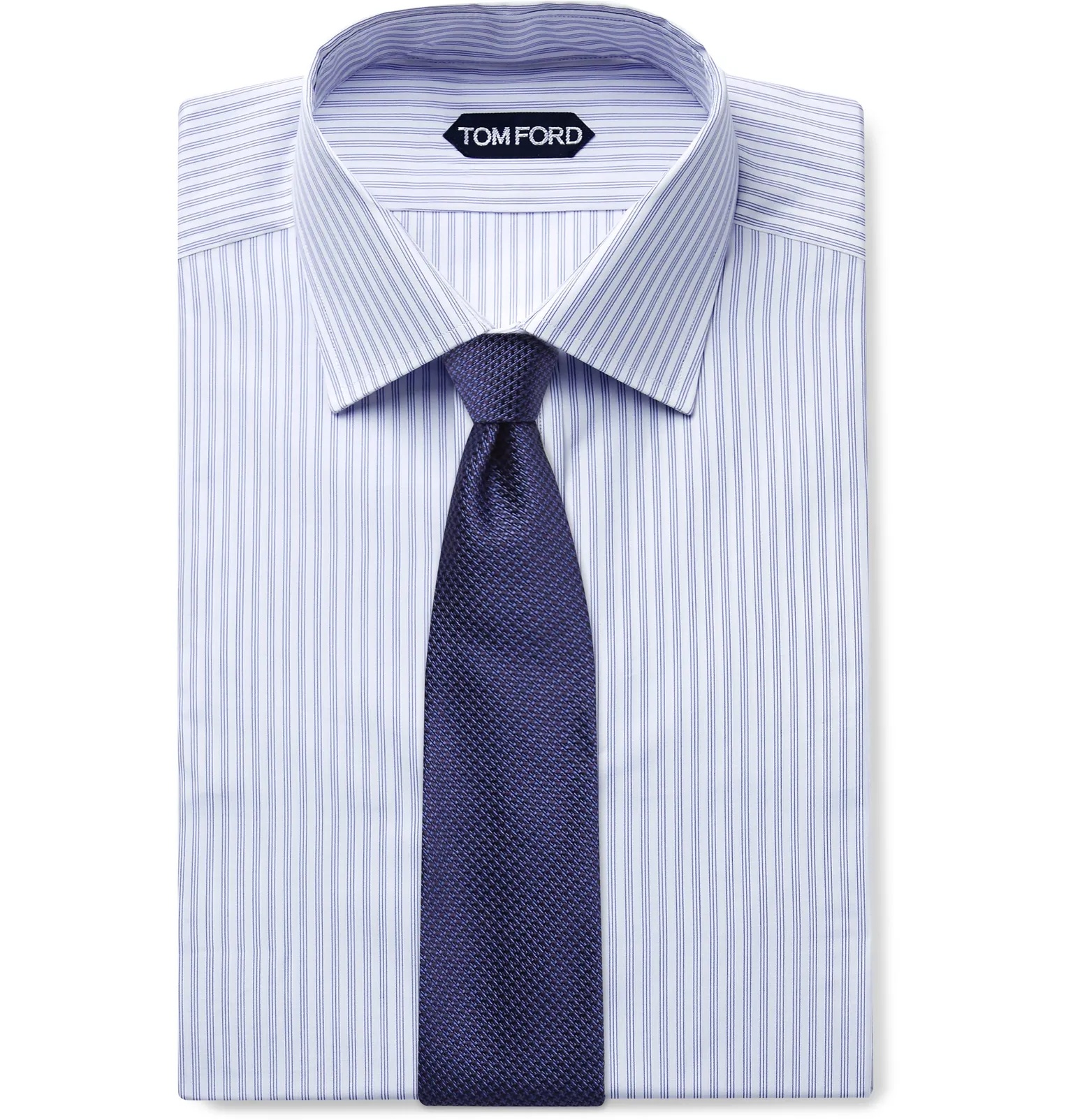 Slim-Fit Striped Cotton-Poplin Shirt - 5