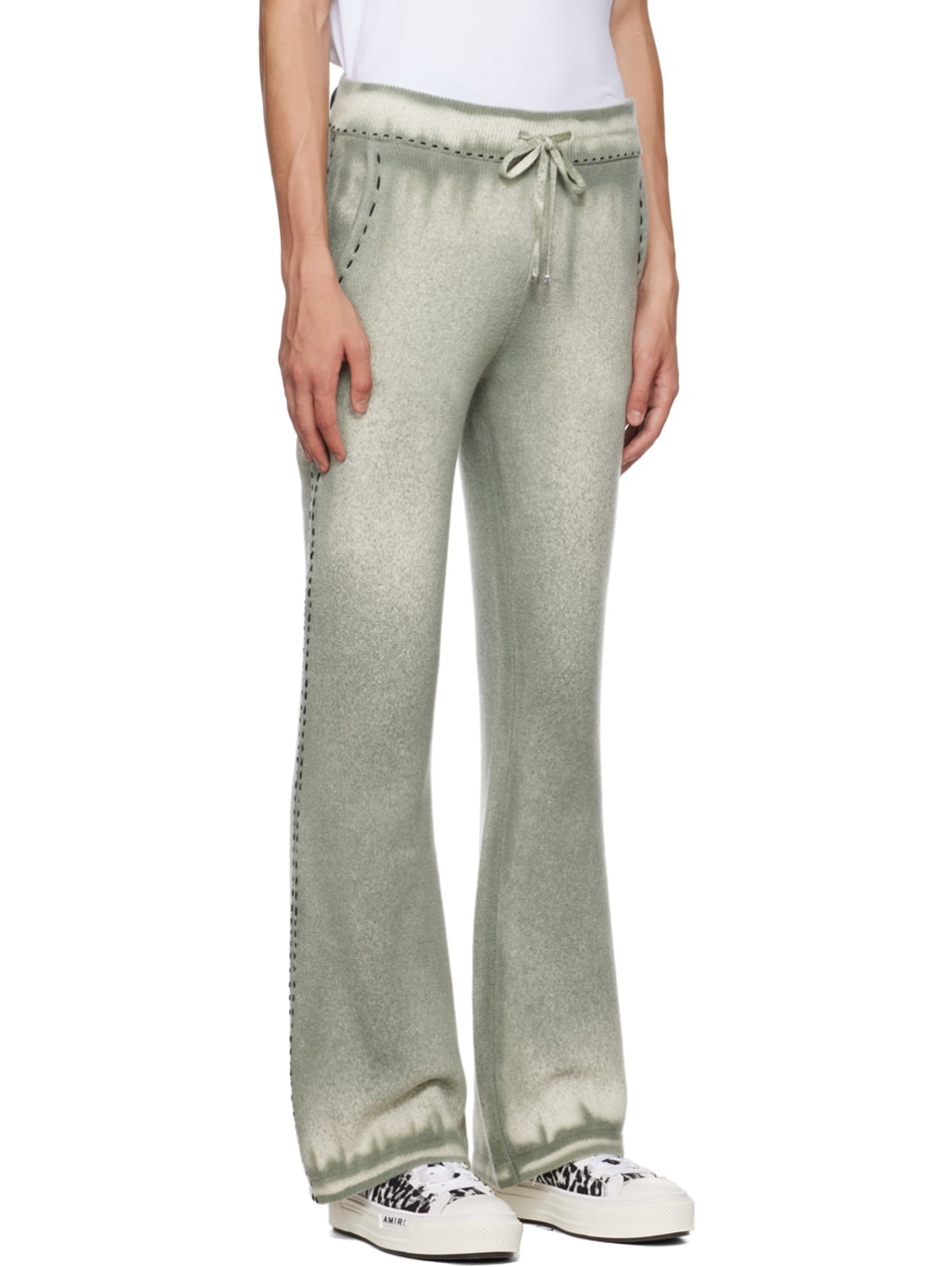 Khaki Spray Painted Lounge Pants - 2