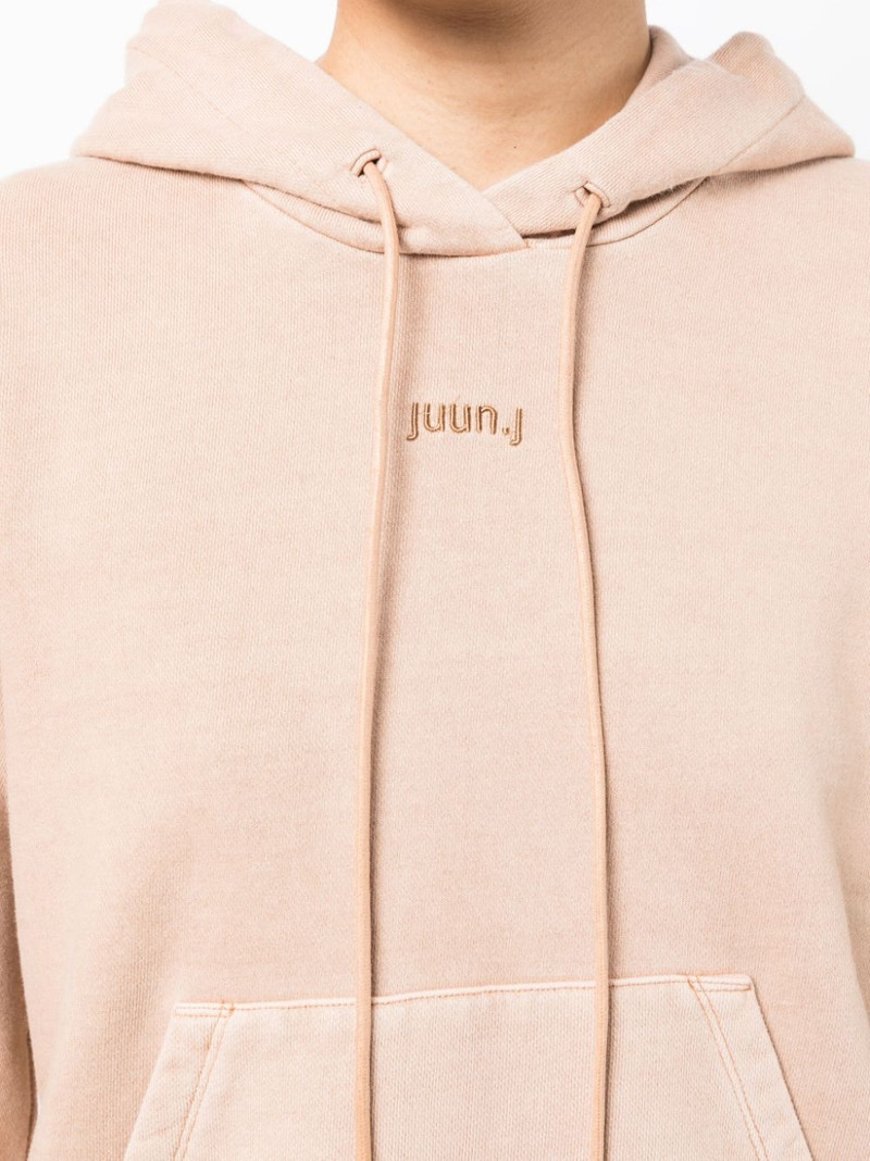 logo-embroidered cotton hoodie 5