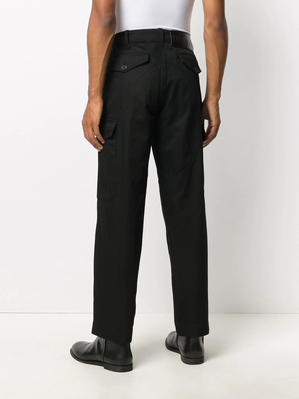 straight-leg cargo trousers - 4