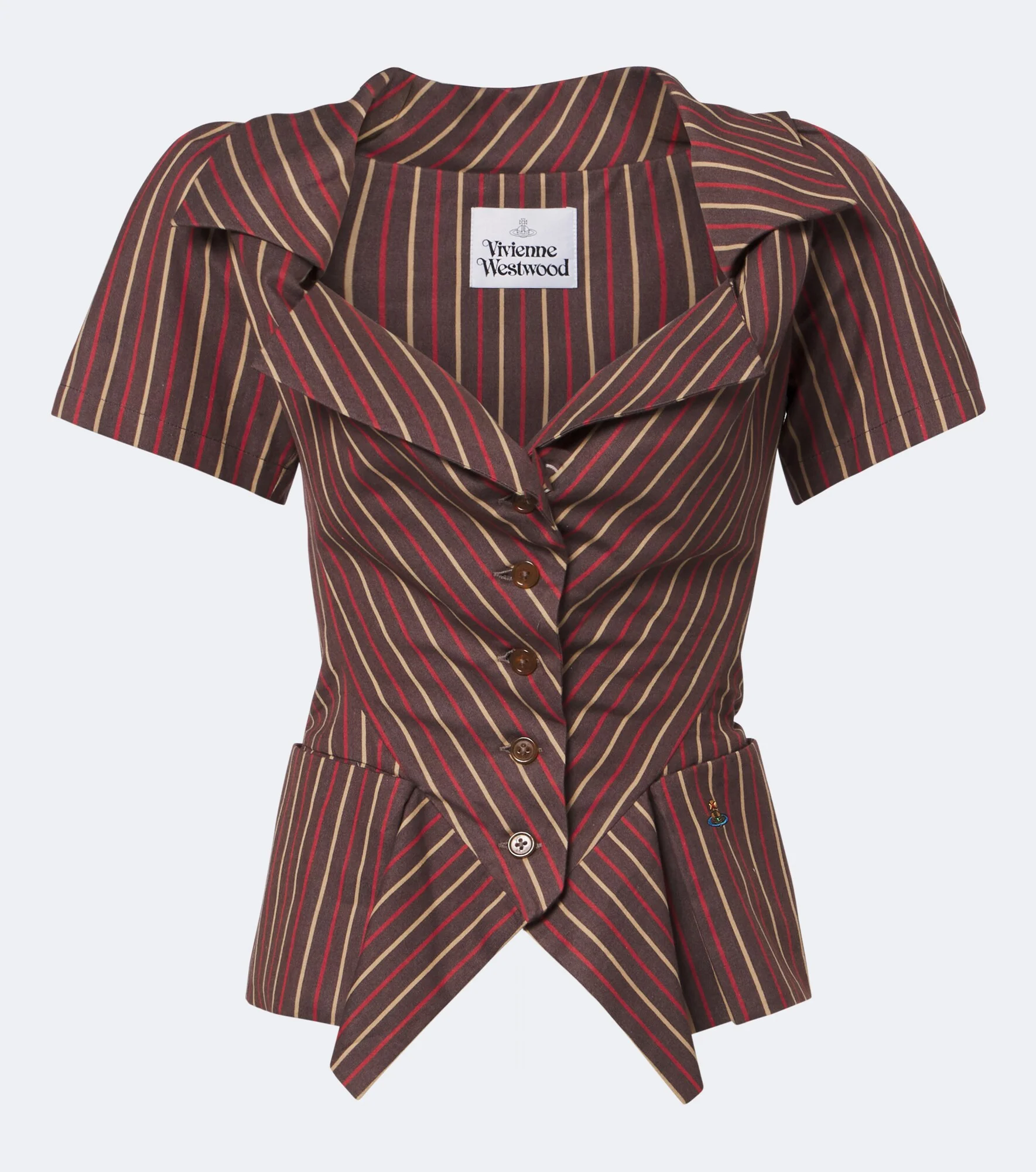 Monday striped peplum cotton top - 1