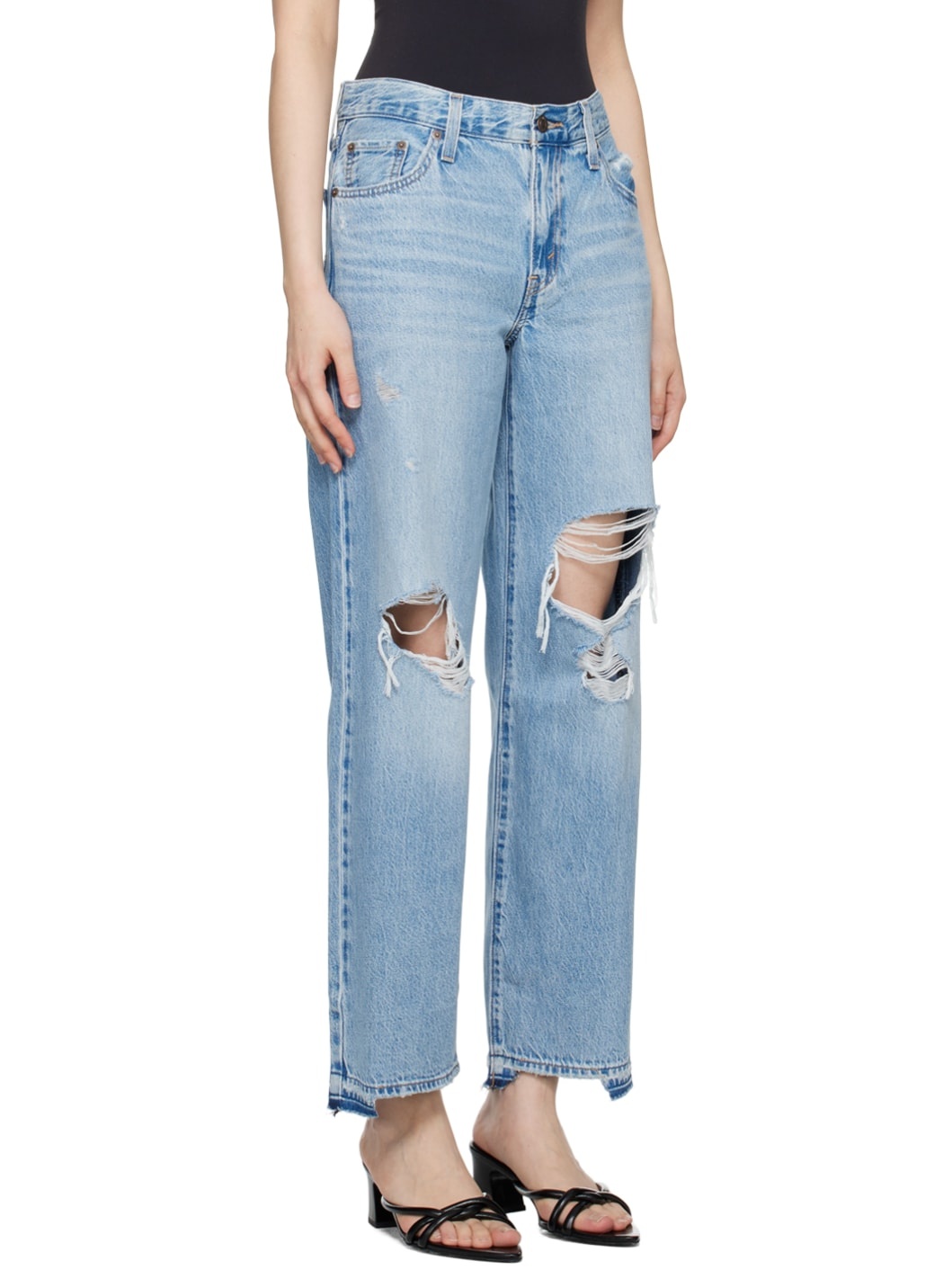 Blue Baggy Dad Jeans - 2
