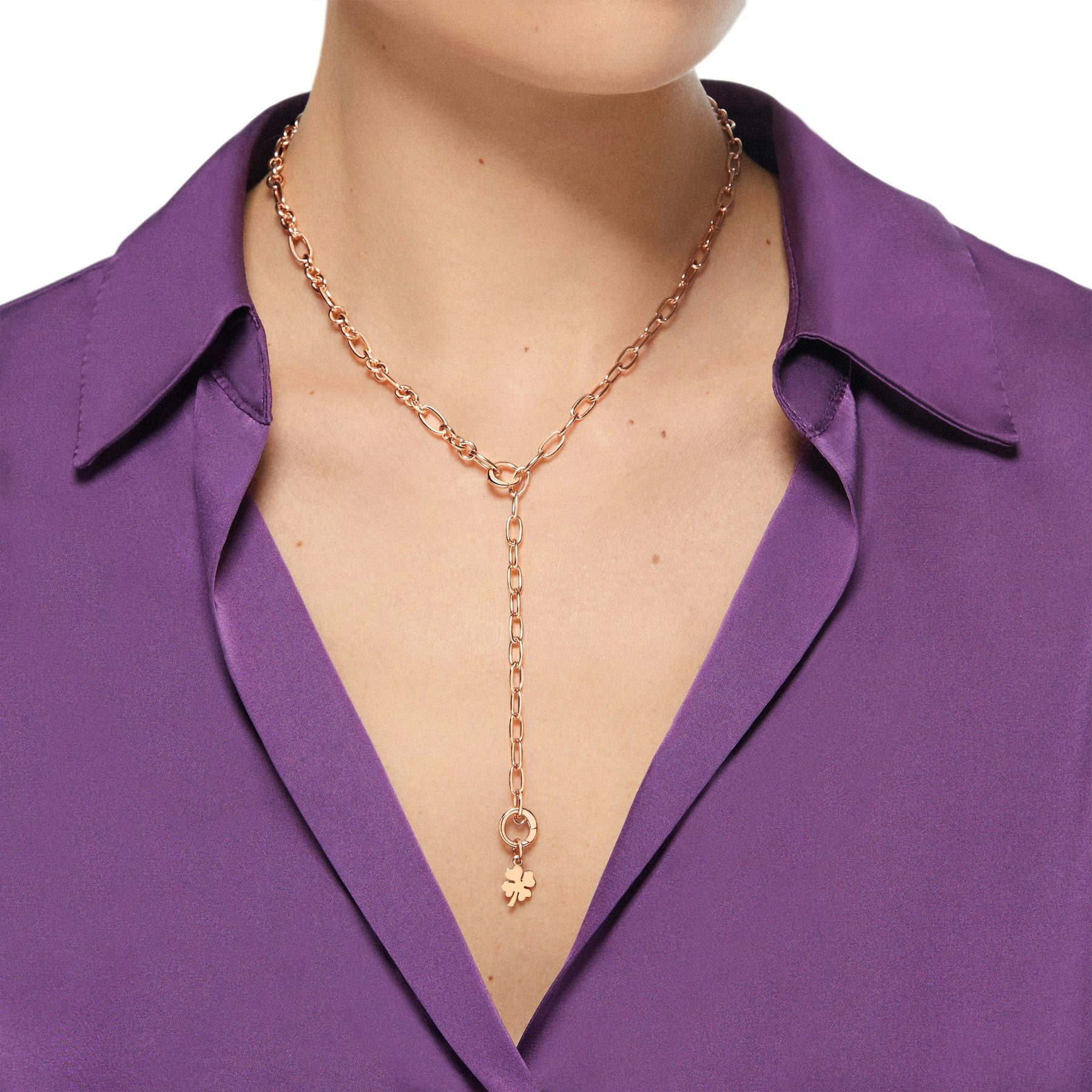 SILVER PLATED OPENABLE LINK NECKLACE - 6