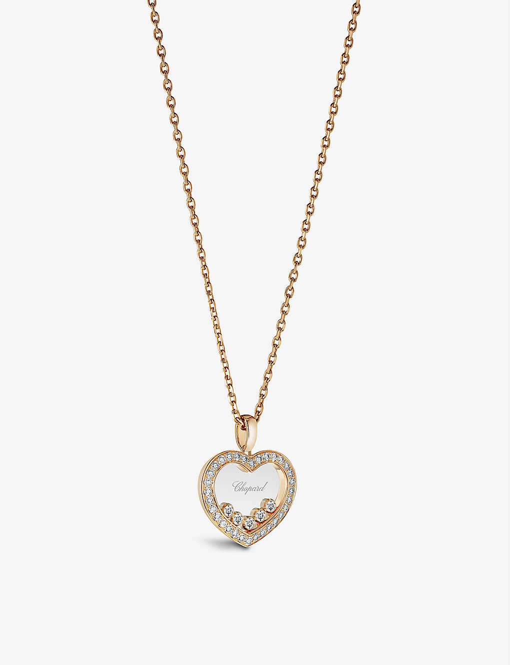 Happy Diamonds 18ct rose-gold and 0.73ct brilliant-cut diamond necklace - 1
