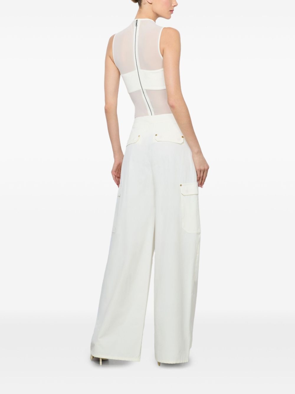 mesh-panelled bodysuit - 3