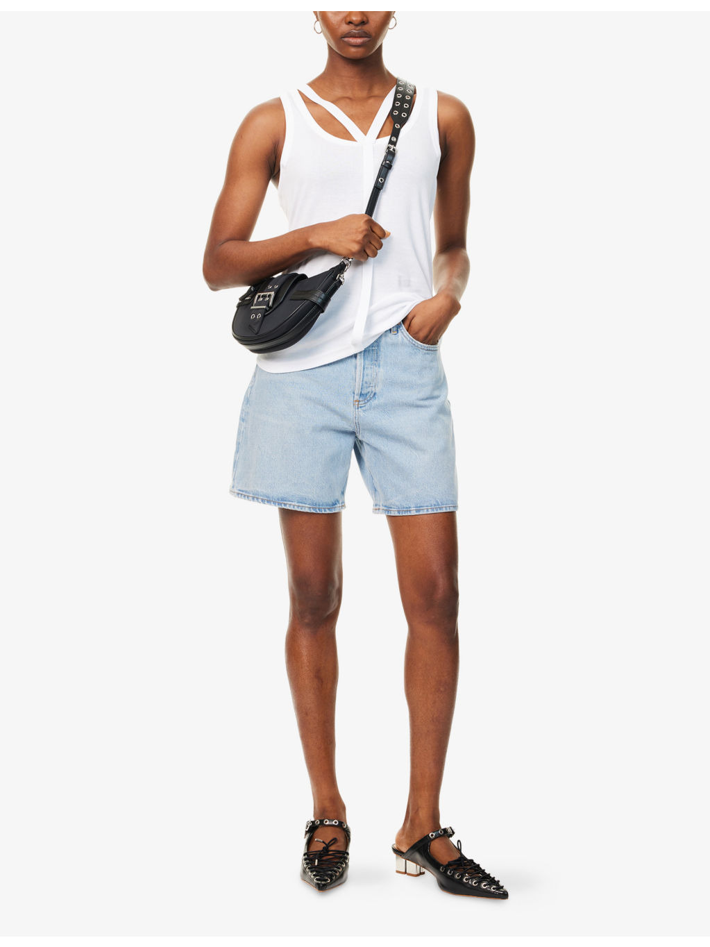 Dame High-Rise Denim Shorts - 2