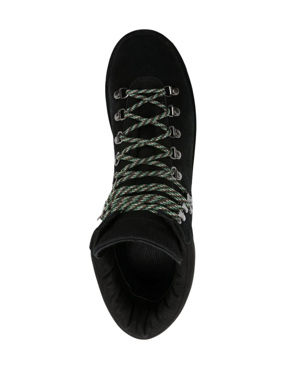 logo debossed suede lace-up boots - 4