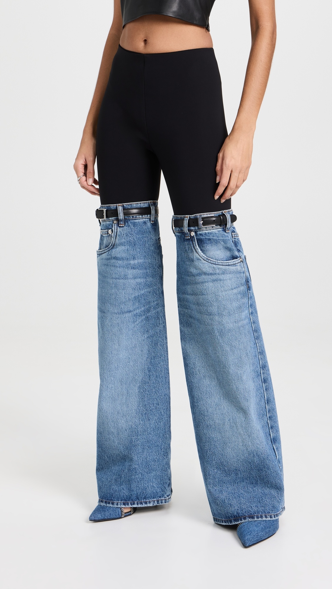 Hybrid Flare Denim Trousers - 1