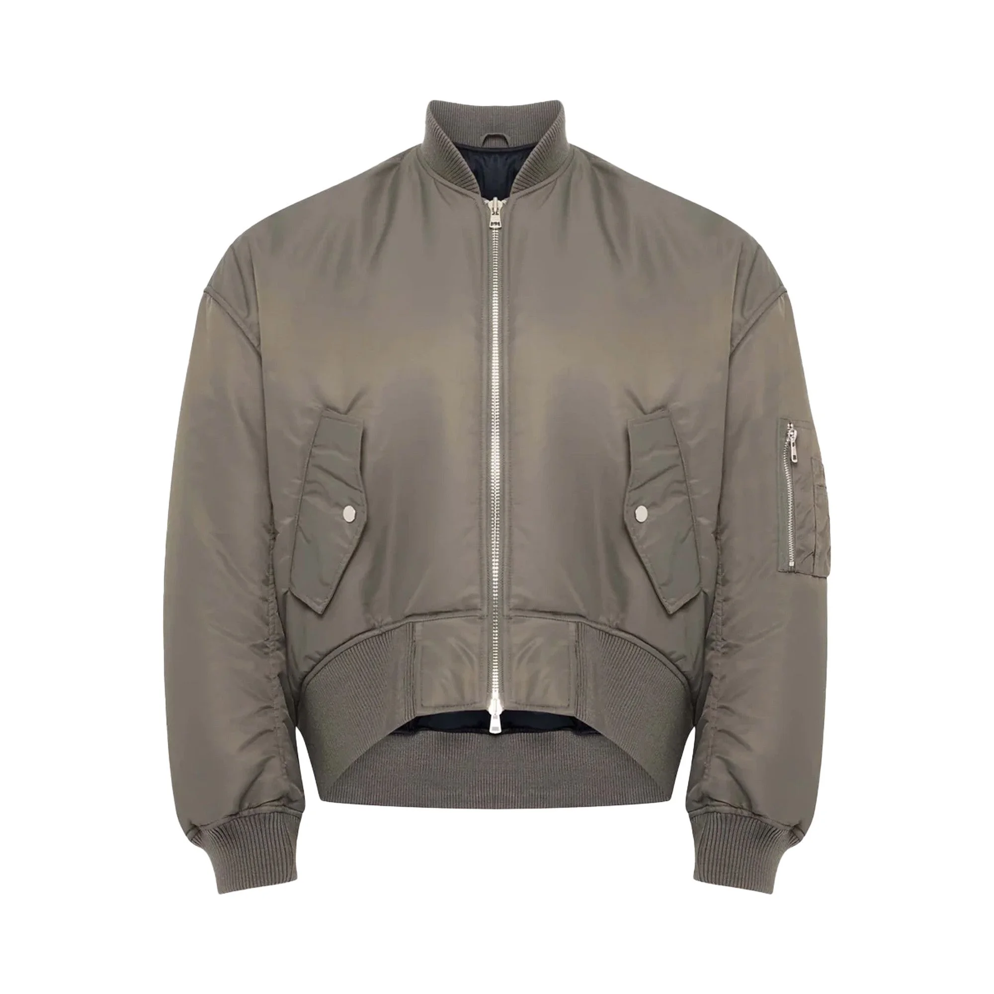 JW Anderson Oversized Curved Hem Bomber Jacket 'Grey' - 1