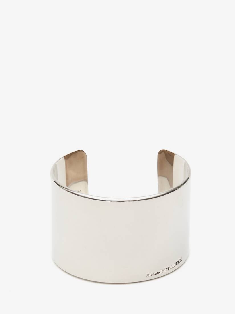 Women's Tall Metal Cuff in Antique Silver - 1