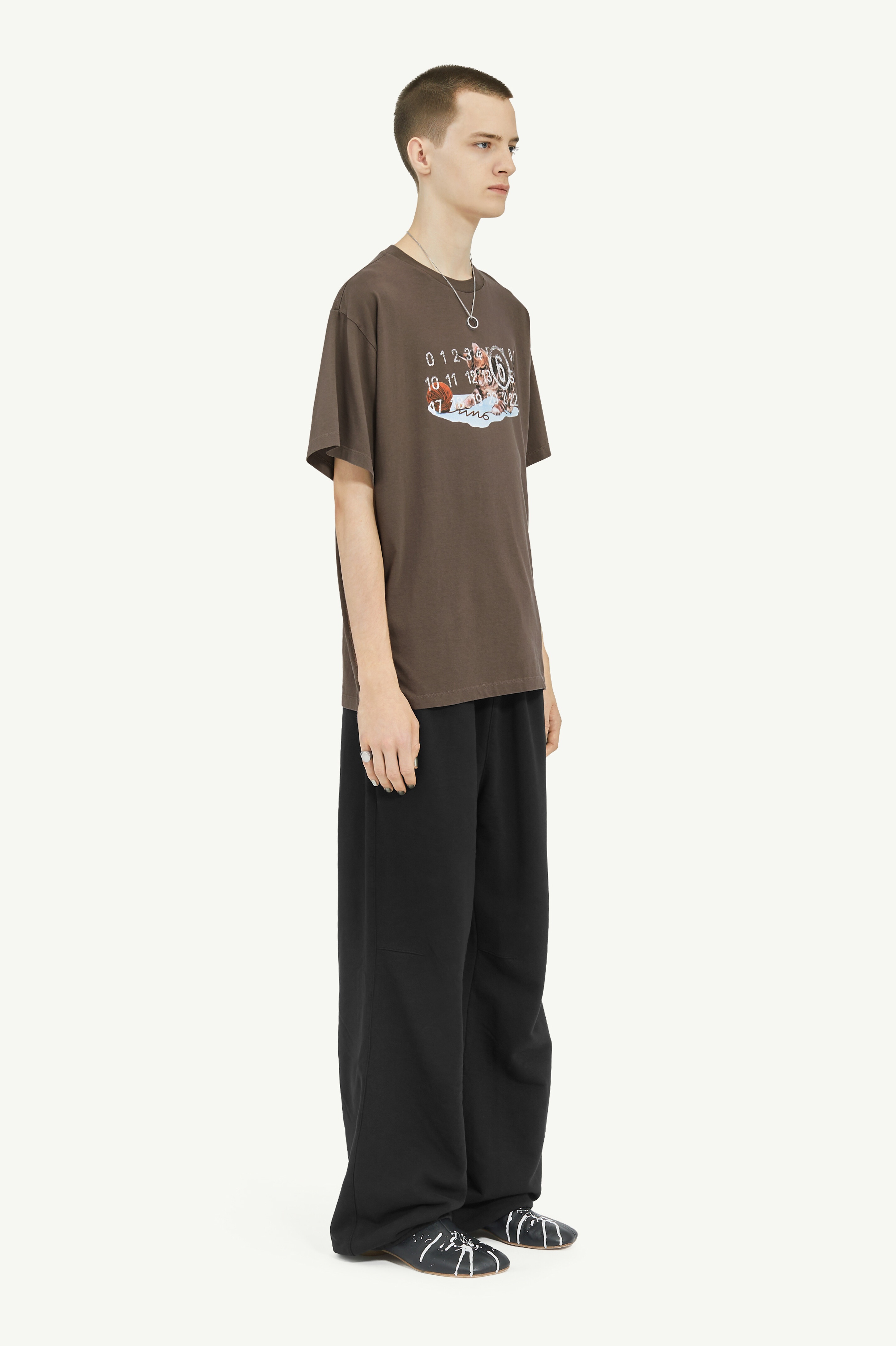 Cat & Wool Print T-shirt - 3