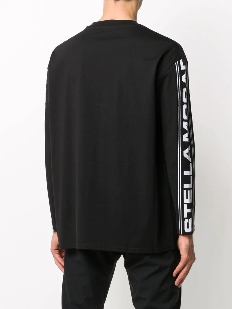 logo sleeve round neck top 4