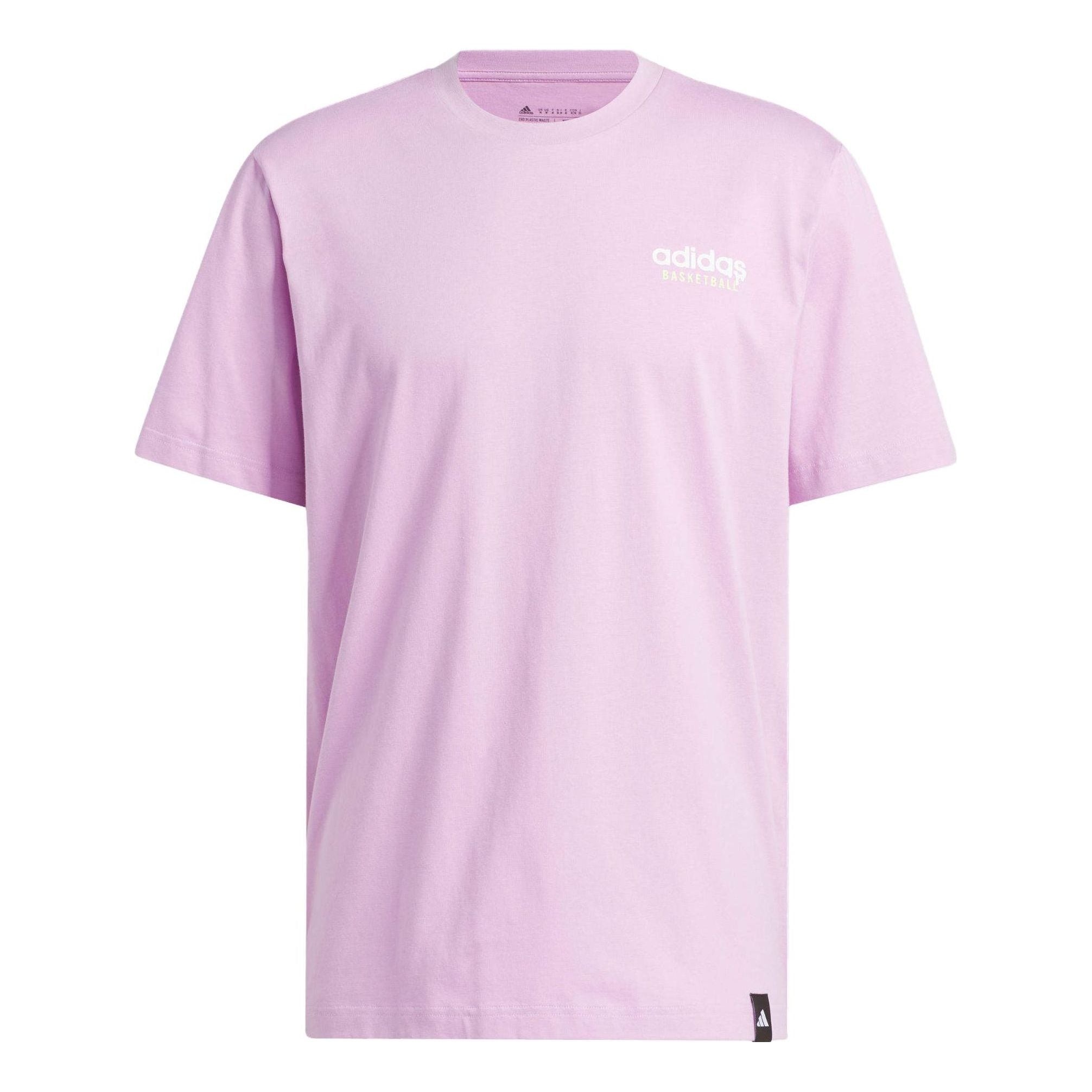 adidas Summer Melt Hoops Logo T-Shirt 'Pink' IN7440 - 1