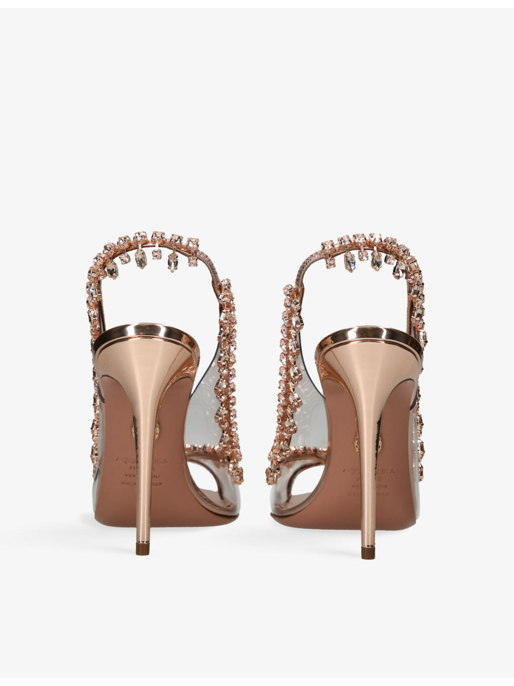 Temptation crystal-embellished leather and PVC sandals - 4