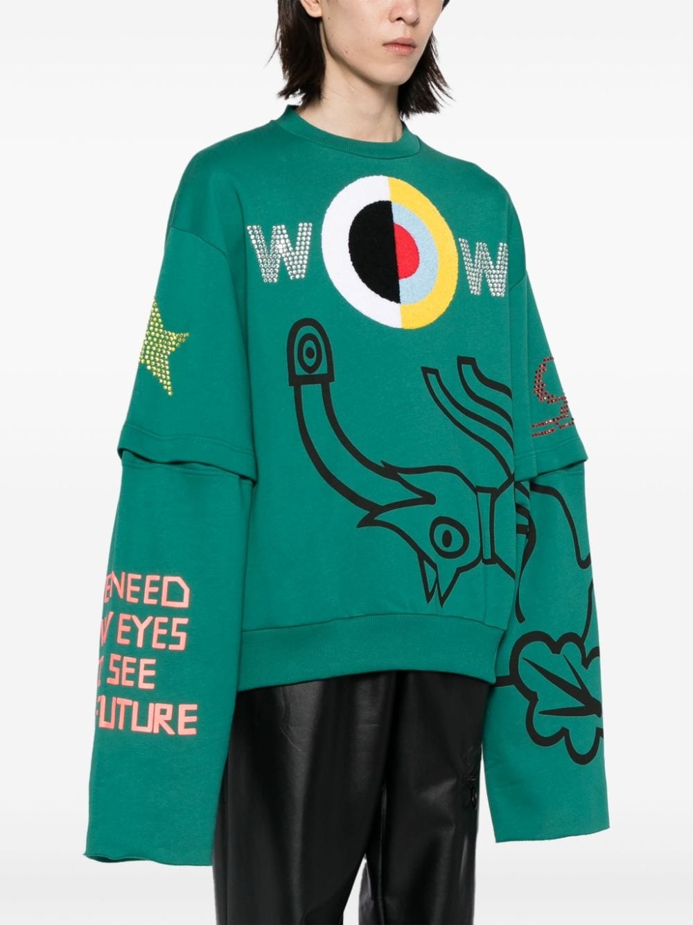 Target-appliquÃ© cotton sweatshirt - 3