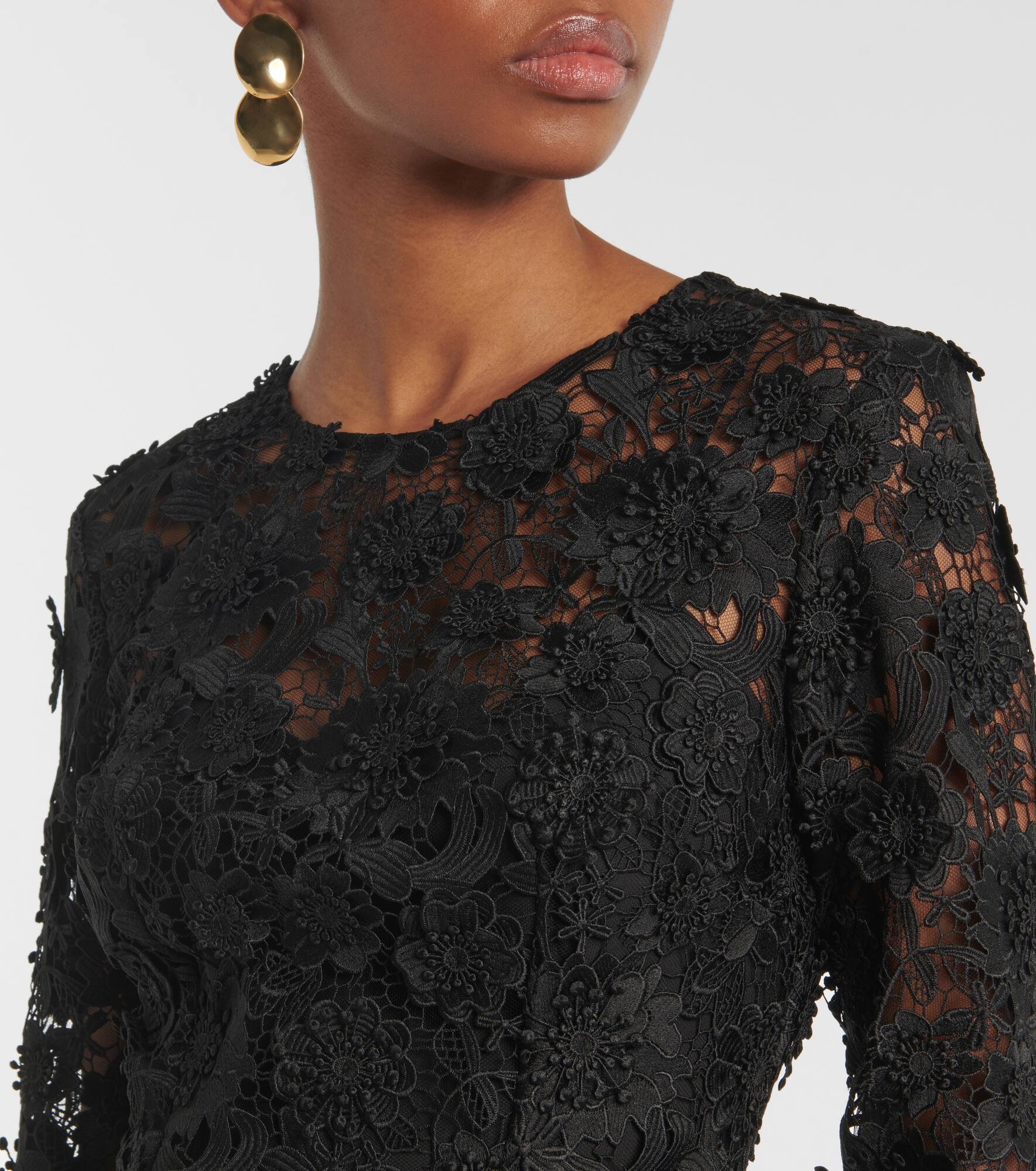 Lace midi dress - 4