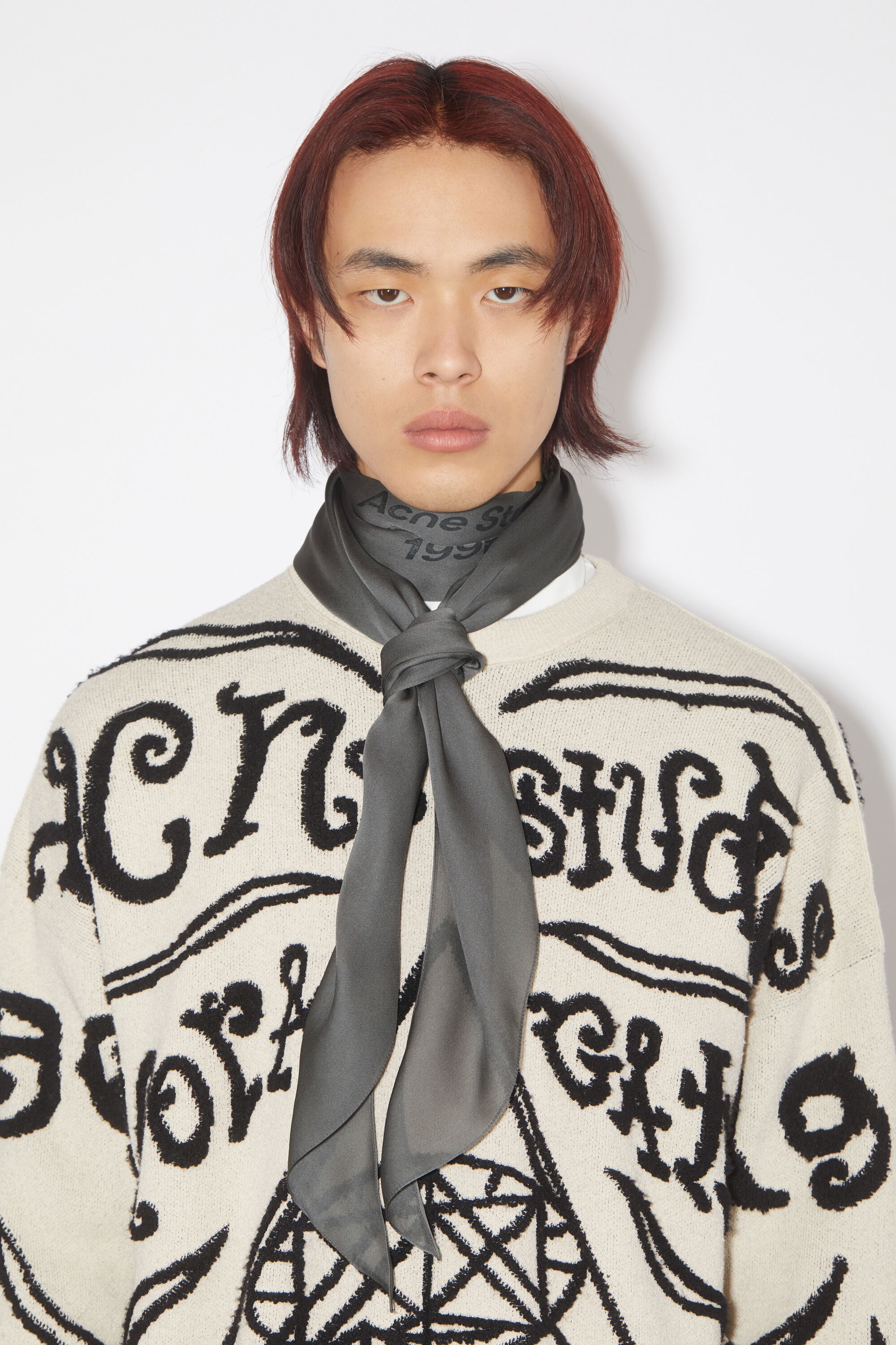 Silk scarf - Carbon grey - 2