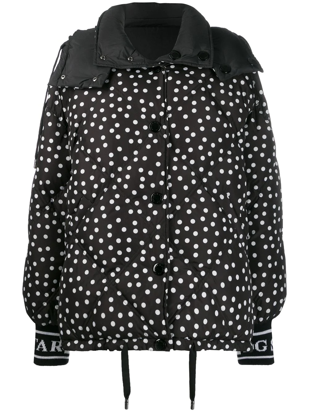 reversible polka dot puffer jacket - 1