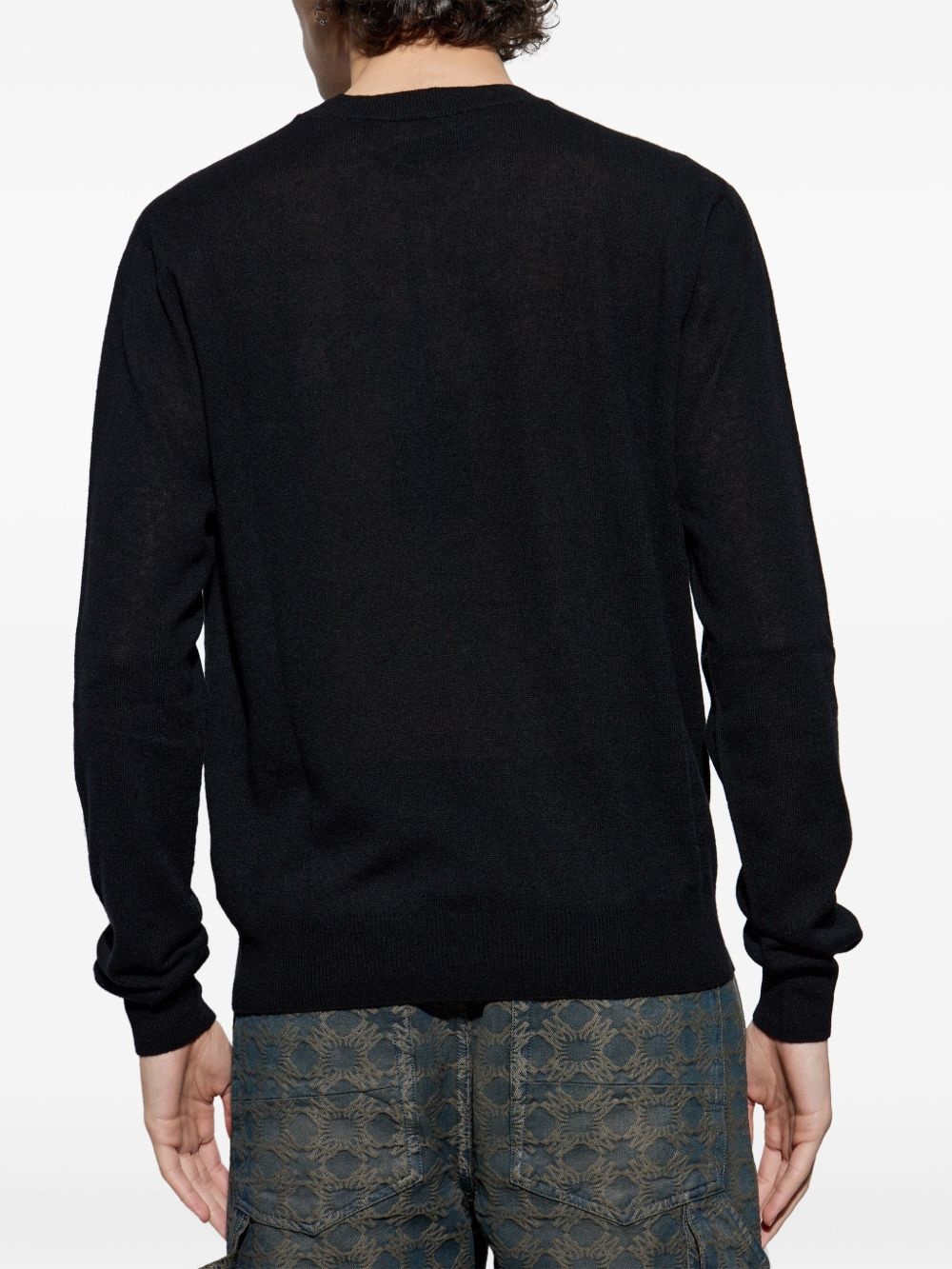 logo-embroidered cashmere sweater - 4