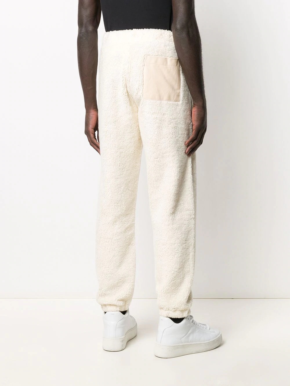 shaggy fleece track pants - 4