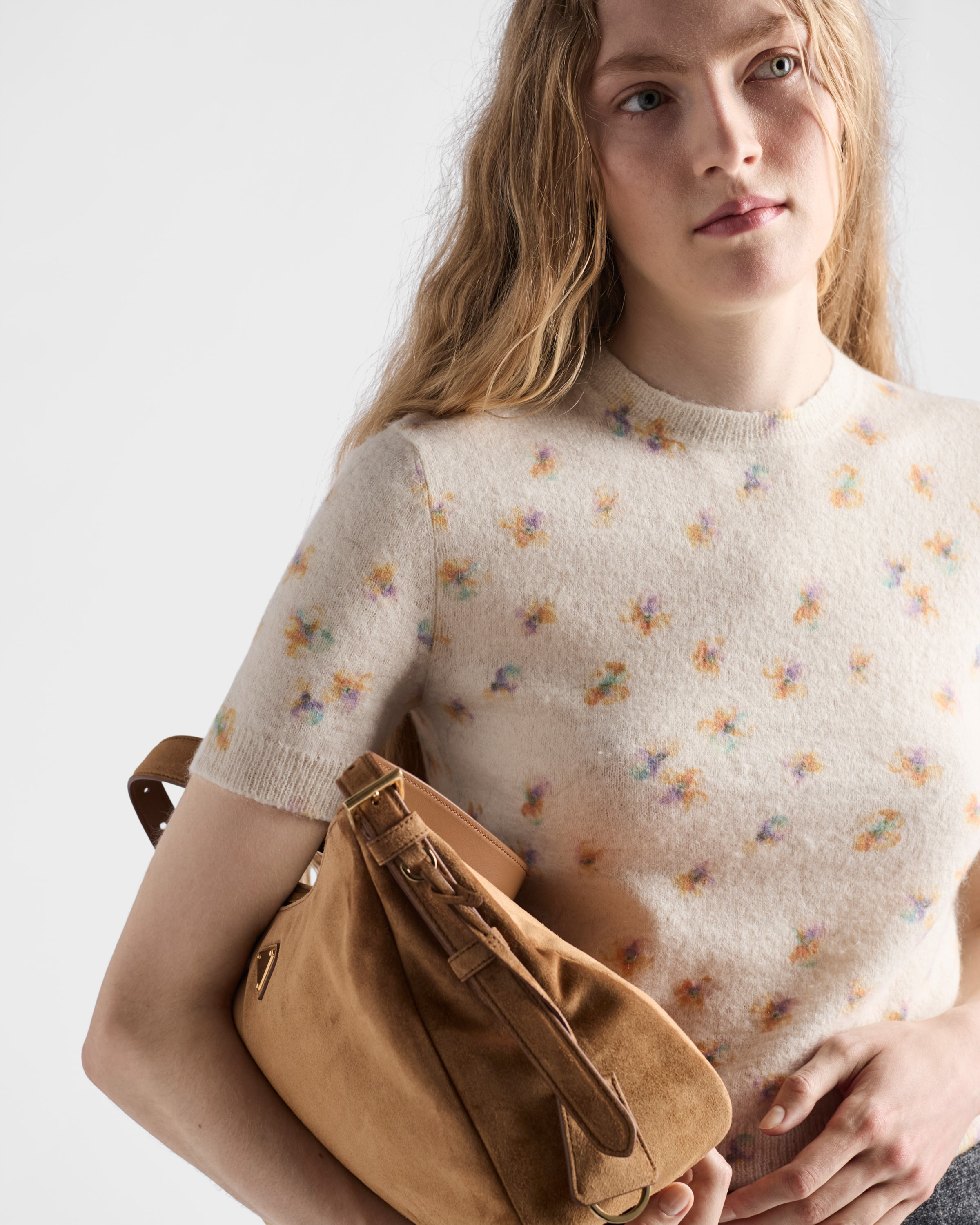 Floral print wool crew-neck sweater - 3