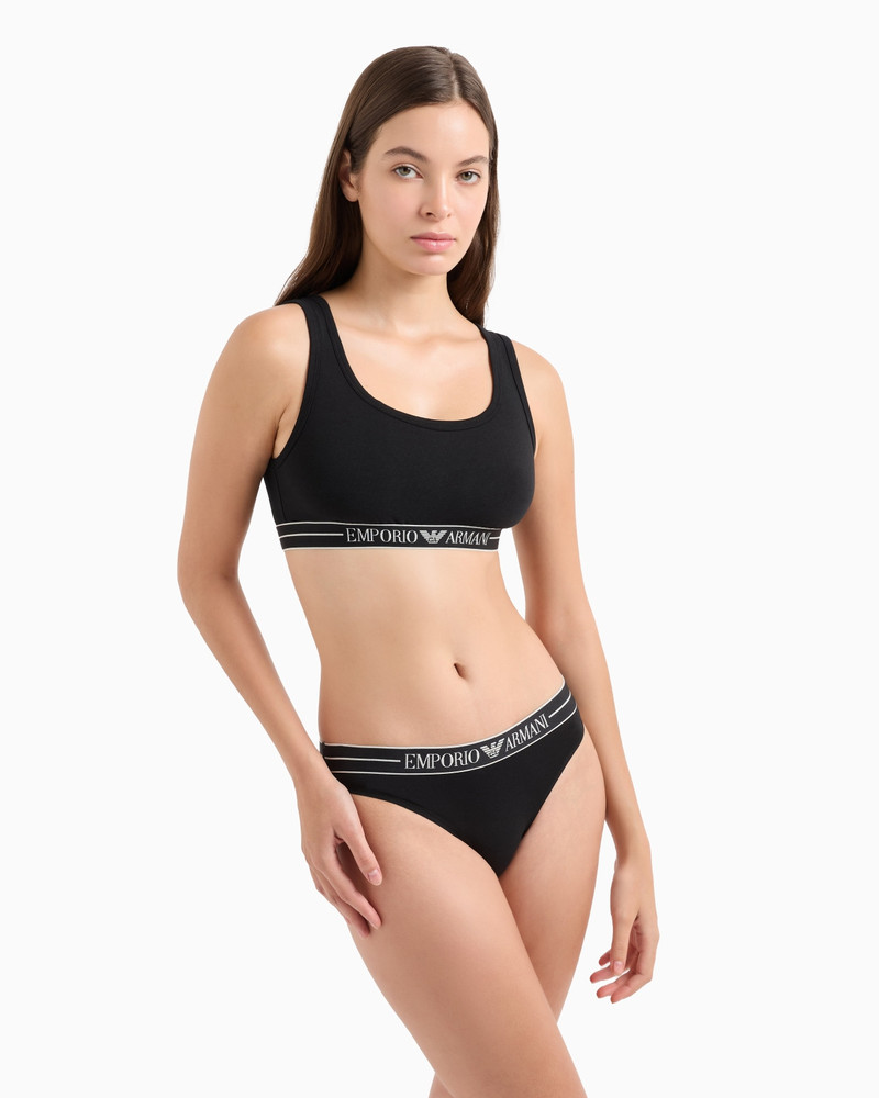 TWO-PACK OF ASV ORGANIC-COTTON BRAZILIAN BRIEFS WITH LOGO WAISTBAND 2