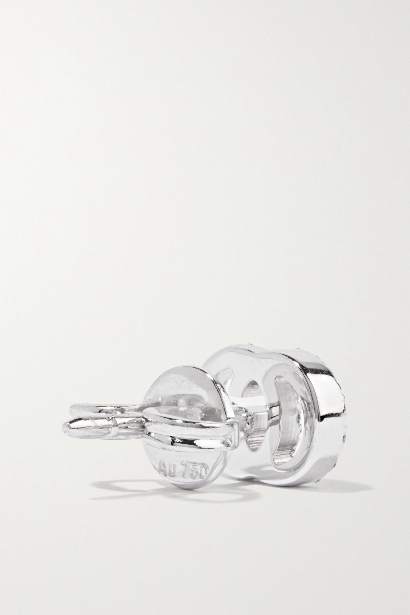 18-karat white gold diamond earrings - 4