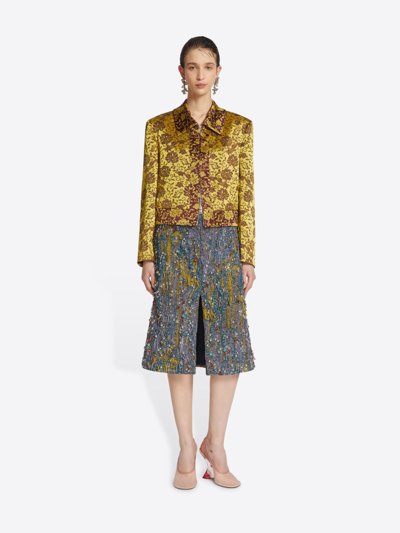 Dries Van Noten EMBELLISHED JACQUARD SKIRT outlook