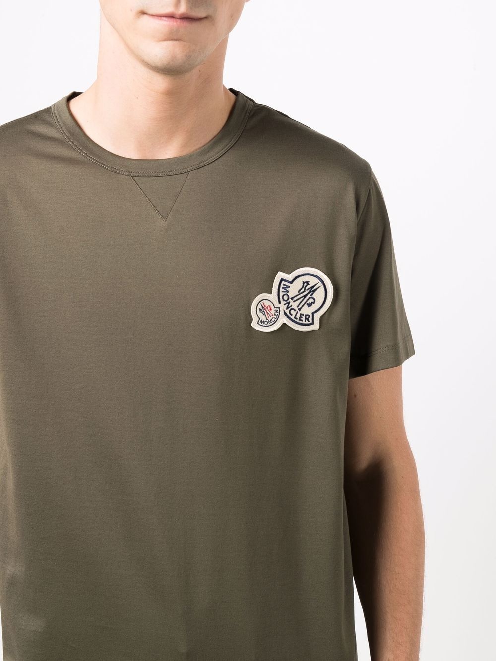 double-logo patch T-shirt - 5