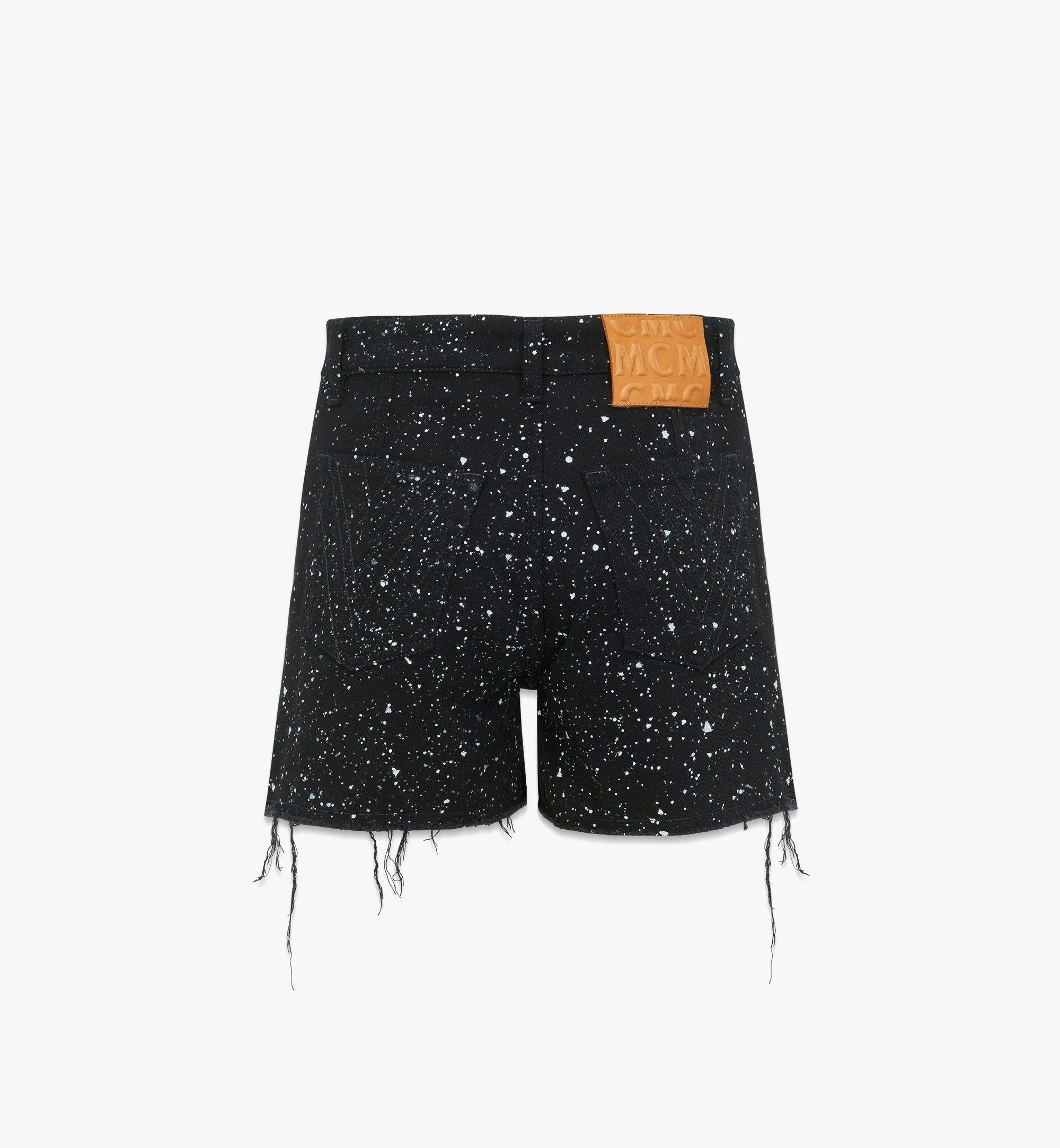 Galaxy Print Denim Shorts - 3