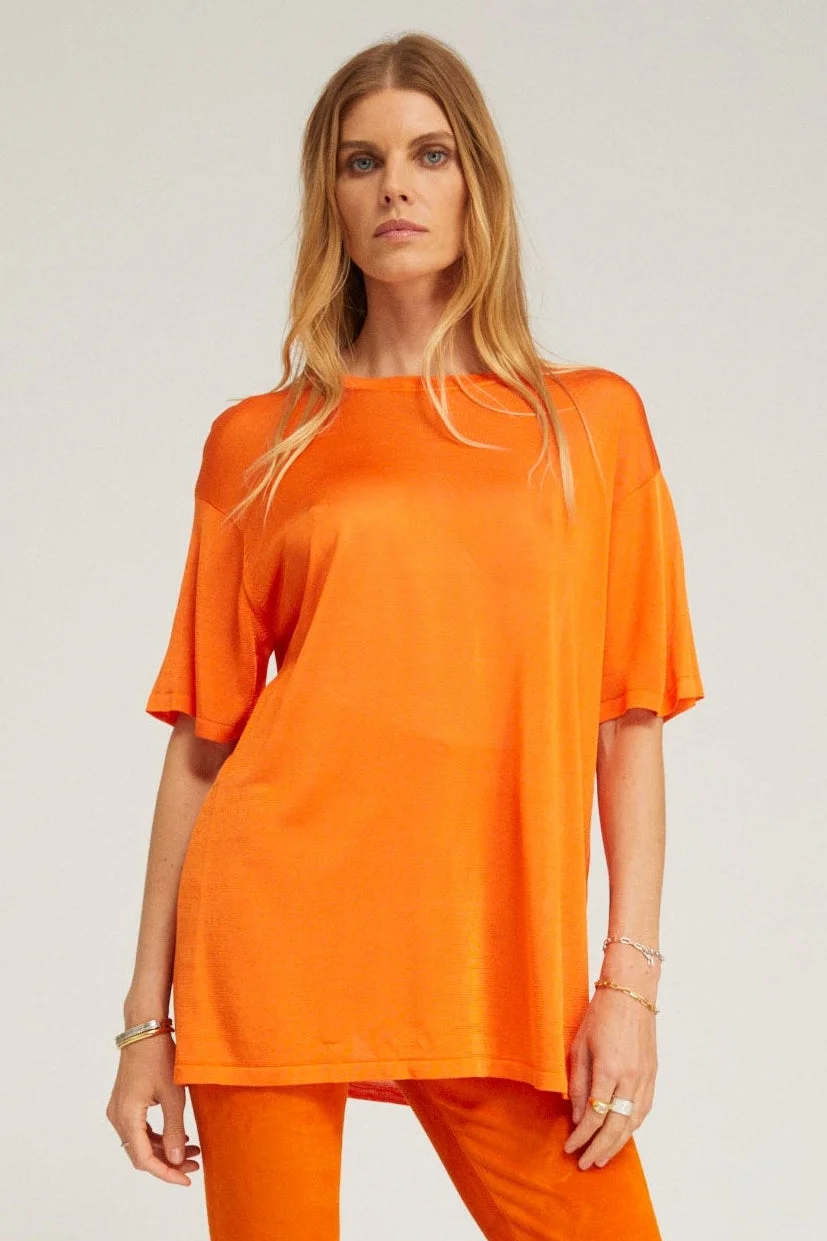 RAYON FRENCH TERRY VINTAGE TEE - 1