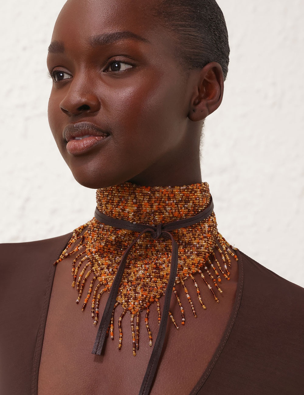 BEADED BANDANA SCARF - 4